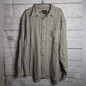 Eddie Bauer Heavy Weight XXL Tall Flannel Relaxed Button Down Long Sleeve Shirt